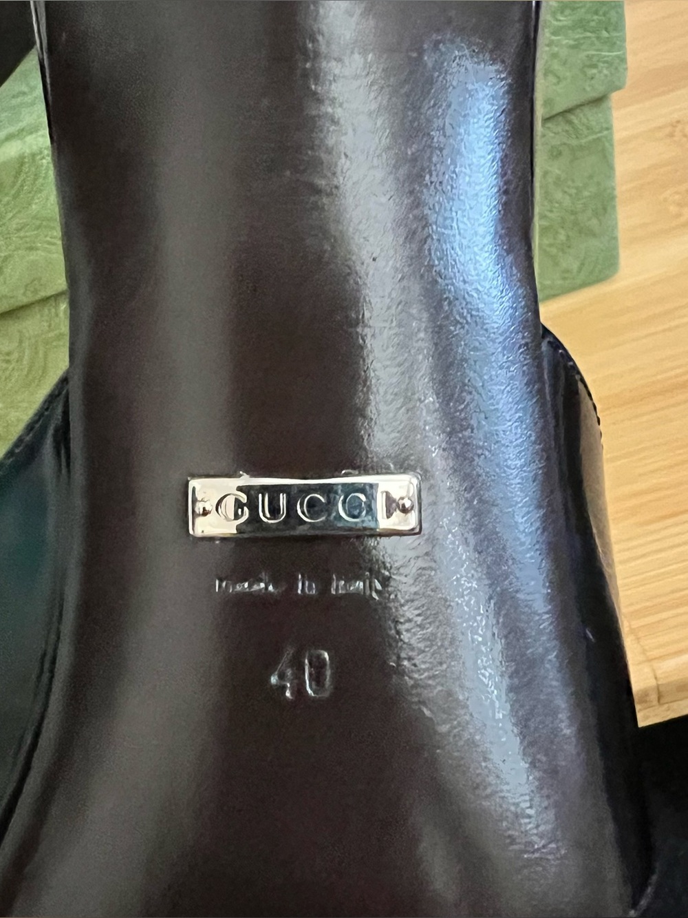 Gucci horsebit black patent leather thong kitten sandals 40 10 NEW - Picture 9 of 14